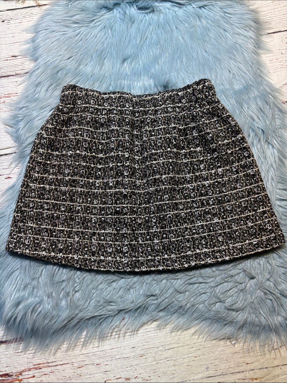 Free People Movement Black and White Tweed Mini Skirt sz S
